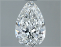 Natural Diamond 1.00 Carats, Pear with  Cut, E Color, SI1 Clarity and Certified by IGI