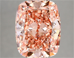 Picture of Lab Grown Diamond 5.01 Carats, CUSHION MODIFIED with  Cut, Fancy Vivid Pink Color, VVS2 Clarity and Certified by IGI