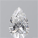 Natural Diamond 0.52 Carats, Pear with  Cut, D Color, VVS1 Clarity and Certified by GIA