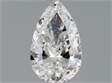 Natural Diamond 0.60 Carats, Pear with  Cut, E Color, VVS2 Clarity and Certified by GIA