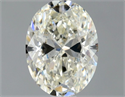 Natural Diamond 0.70 Carats, Oval with  Cut, J Color, VS1 Clarity and Certified by GIA