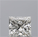 Natural Diamond 0.60 Carats, Princess with  Cut, I Color, VVS1 Clarity and Certified by GIA