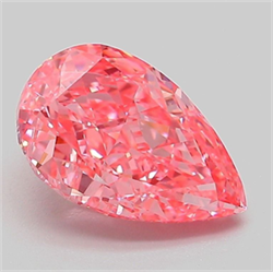 Picture of Lab Grown Diamond 2.06 Carats, Pear with  Cut, Fancy Vivid Pink Color, VVS2 Clarity and Certified by IGI