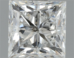 Picture of Natural Diamond 1.01 Carats, Princess with  Cut, E Color, SI2 Clarity and Certified by HRD