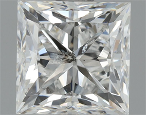 Picture of Natural Diamond 1.01 Carats, Princess with  Cut, E Color, SI2 Clarity and Certified by HRD
