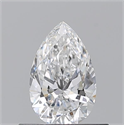 Natural Diamond 0.50 Carats, Pear with  Cut, E Color, VS2 Clarity and Certified by GIA