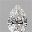 Natural Diamond 0.10 Carats, Pear with  Cut, E Color, SI1 Clarity and Certified by IGI