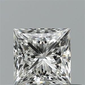 Picture of Natural Diamond 0.53 Carats, Princess with  Cut, G Color, IF Clarity and Certified by GIA