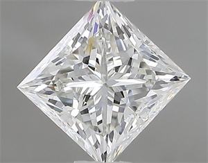 Picture of Natural Diamond 0.91 Carats, Princess with  Cut, G Color, VVS2 Clarity and Certified by IGI