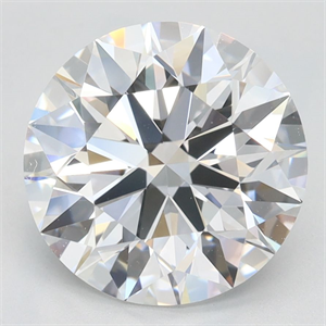 Picture of Lab Grown Diamond 3.00 Carats, Round with Ideal Cut, D Color, IF Clarity and Certified by IGI
