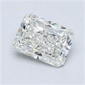 Natural Diamond 1.02 Carats, Radiant with  Cut, I Color, SI1 Clarity and Certified by GIA