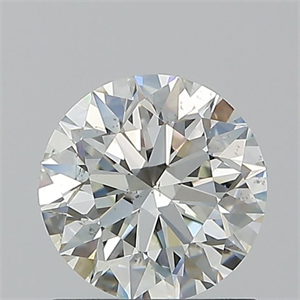 Picture of Natural Diamond 1.06 Carats, Round with Excellent Cut, I Color, SI1 Clarity and Certified by GIA