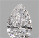 Natural Diamond 0.10 Carats, Pear with  Cut, E Color, VVS2 Clarity and Certified by IGI