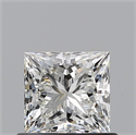Diamante Natural 0.70 quilates, Princesa , Color I, claridad VS2 y certificado GIA
