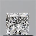 Natural Diamond 0.50 Carats, Princess with  Cut, H Color, IF Clarity and Certified by GIA