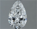 Natural Diamond 0.50 Carats, Pear with  Cut, E Color, I1 Clarity and Certified by GIA