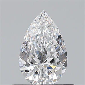 Picture of Natural Diamond 0.51 Carats, Pear with  Cut, D Color, IF Clarity and Certified by GIA