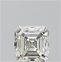 Natural Diamond 0.91 Carats, Asscher with  Cut, K Color, VVS2 Clarity and Certified by GIA