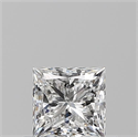 Natural Diamond 0.55 Carats, Princess with  Cut, E Color, VS1 Clarity and Certified by GIA