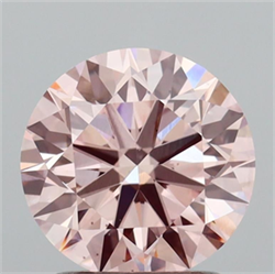 Picture of Lab Grown Diamond 1.61 Carats, Round with Ideal Cut, Fancy Pink Color, VS2 Clarity and Certified by IGI