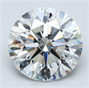 Natural Diamond 3.01 Carats, Round with Excellent Cut, G Color, VS2 Clarity and Certified by GIA