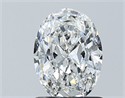 Natural Diamond 1.01 Carats, Oval with  Cut, F Color, SI1 Clarity and Certified by GIA