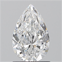 Natural Diamond 1.20 Carats, Pear with  Cut, D Color, SI2 Clarity and Certified by GIA
