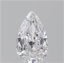 Diamante Natural 0.70 quilates, De pera , Color D, claridad SI1 y certificado GIA