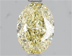 Picture of Lab Grown Diamond 1.56 Carats, Oval with  Cut, Fancy Yellow Color, VS1 Clarity and Certified by IGI
