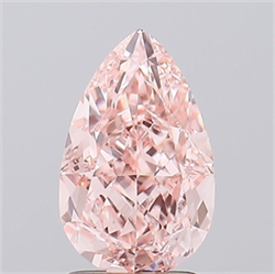 Picture of Lab Grown Diamond 2.19 Carats, Pear with  Cut, Fancy Vivid Pink Color, VS1 Clarity and Certified by IGI