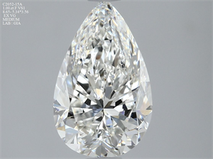 Foto Diamante Natural 1.00 quilates, De pera , Color F, claridad VS1 y certificado GIA de
