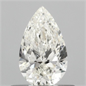 Natural Diamond 0.50 Carats, Pear with  Cut, I Color, SI2 Clarity and Certified by IGI