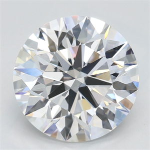 Picture of Lab Grown Diamond 2.85 Carats, Round with Ideal Cut, D Color, IF Clarity and Certified by IGI
