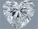 Natural Diamond 0.57 Carats, Heart with  Cut, H Color, IF Clarity and Certified by IGI