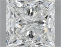 Natural Diamond 1.52 Carats, Princess with  Cut, H Color, VVS1 Clarity and Certified by GIA