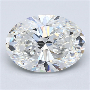 Picture of Natural Diamond 2.50 Carats, Oval with  Cut, G Color, VS1 Clarity and Certified by GIA