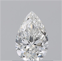 Natural Diamond 0.63 Carats, Pear with  Cut, G Color, VVS2 Clarity and Certified by GIA