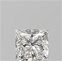 Natural Diamond 0.50 Carats, Princess with  Cut, H Color, VVS1 Clarity and Certified by GIA