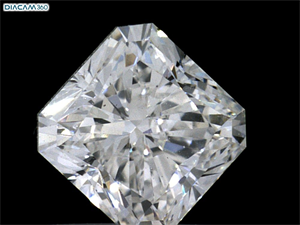 Picture of Natural Diamond 1.02 Carats, Radiant with  Cut, E Color, VVS1 Clarity and Certified by GIA
