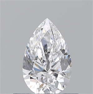 Picture of Natural Diamond 0.52 Carats, Pear with  Cut, D Color, IF Clarity and Certified by GIA