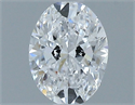Natural Diamond 0.42 Carats, Oval with  Cut, D Color, VVS2 Clarity and Certified by GIA