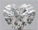 Natural Diamond 0.31 Carats, Heart with  Cut, F Color, VVS1 Clarity and Certified by GIA