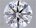 Lab Grown Diamond 2.54 Carats, Round with Excellent Cut, D Color, VVS2 Clarity and Certified by GIA