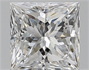 Natural Diamond 1.01 Carats, Princess with  Cut, E Color, VS2 Clarity and Certified by GIA