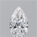 Natural Diamond 0.50 Carats, Pear with  Cut, D Color, VS1 Clarity and Certified by GIA