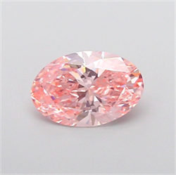 Picture of Lab Grown Diamond 1.51 Carats, Oval with  Cut, Fancy Vivid Pink Color, VS1 Clarity and Certified by IGI
