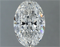 Natural Diamond 1.01 Carats, Oval with  Cut, G Color, SI2 Clarity and Certified by GIA