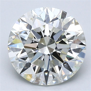 Foto Diamante Natural 2.50 quilates, Redondo , Color J, claridad SI1 y certificado GIA de