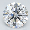 Lab Grown Diamond 2.72 Carats, Round with Ideal Cut, D Color, VVS1 Clarity and Certified by IGI