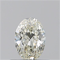 Natural Diamond 0.50 Carats, Oval with  Cut, K Color, VVS2 Clarity and Certified by GIA